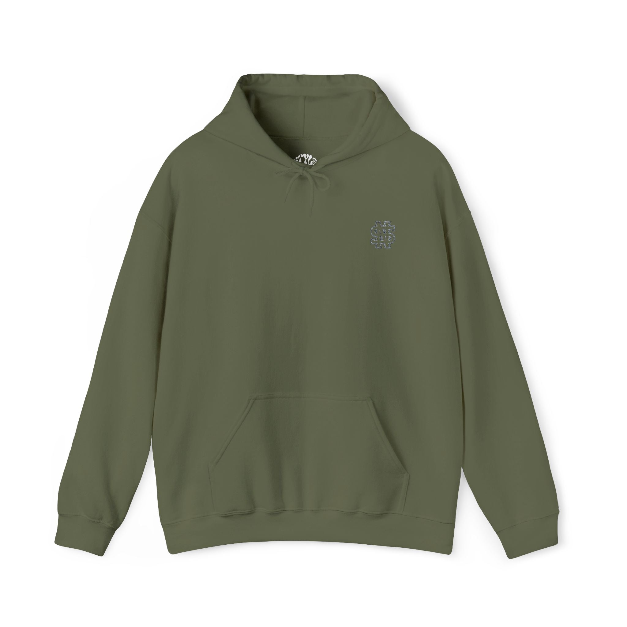 Sudadera oversize verde militar STYLE NARO — Monograma Chest