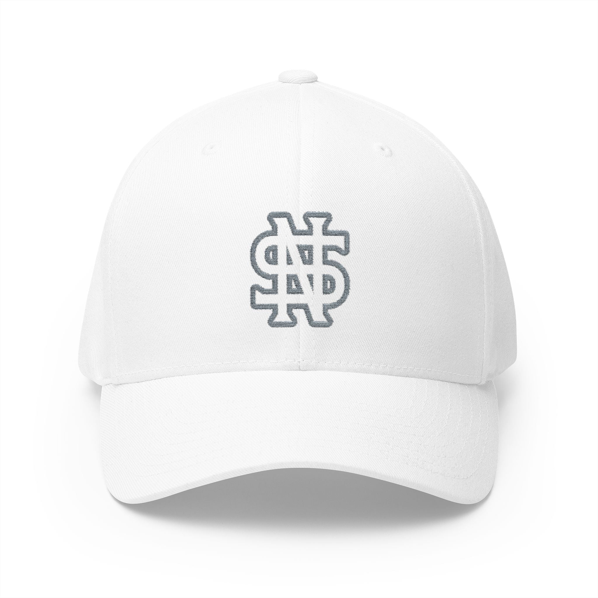 Gorra blanca estructurada bordada STYLE NARO — Monograma Interlock
