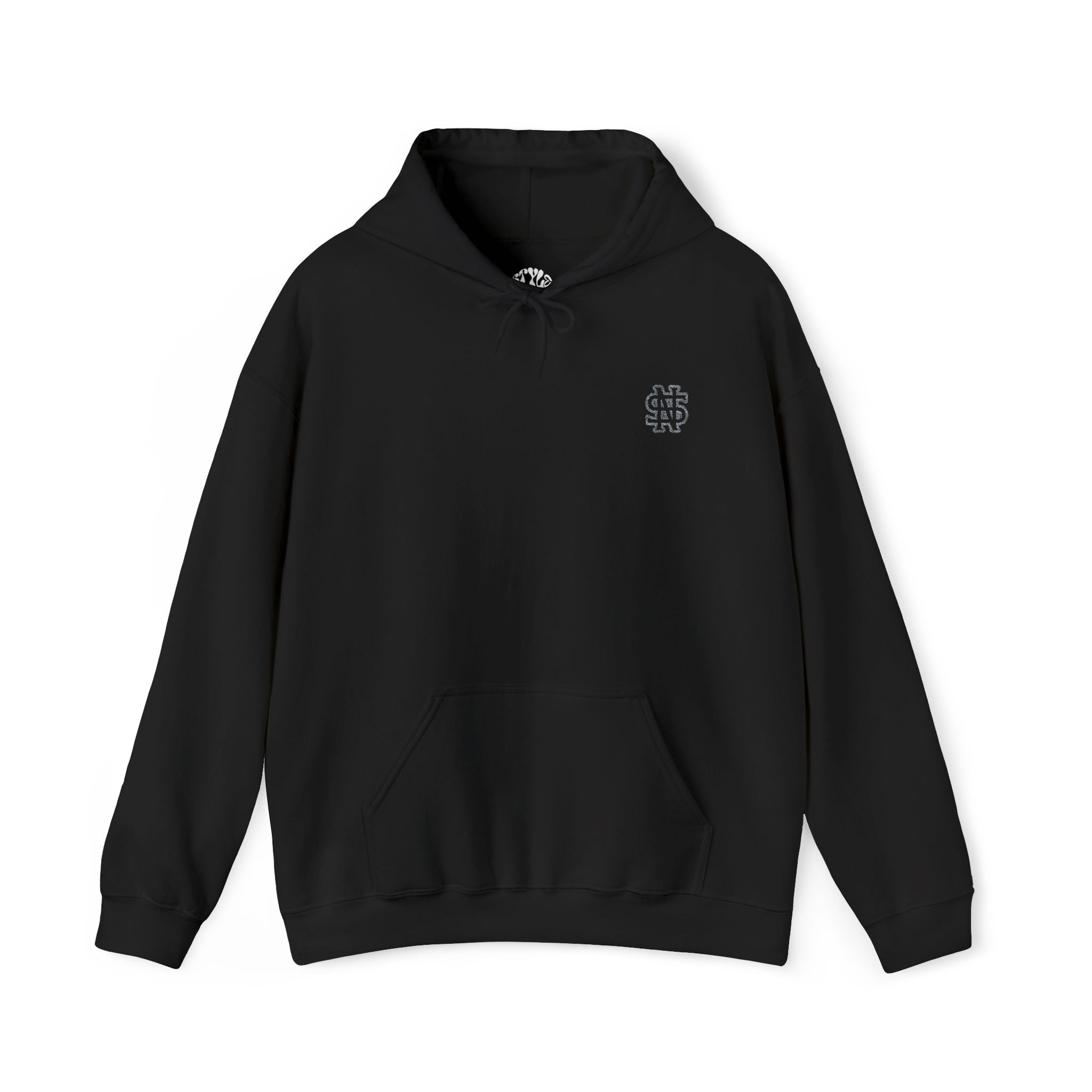Sudadera oversize negra STYLE NARO — Monograma Chest