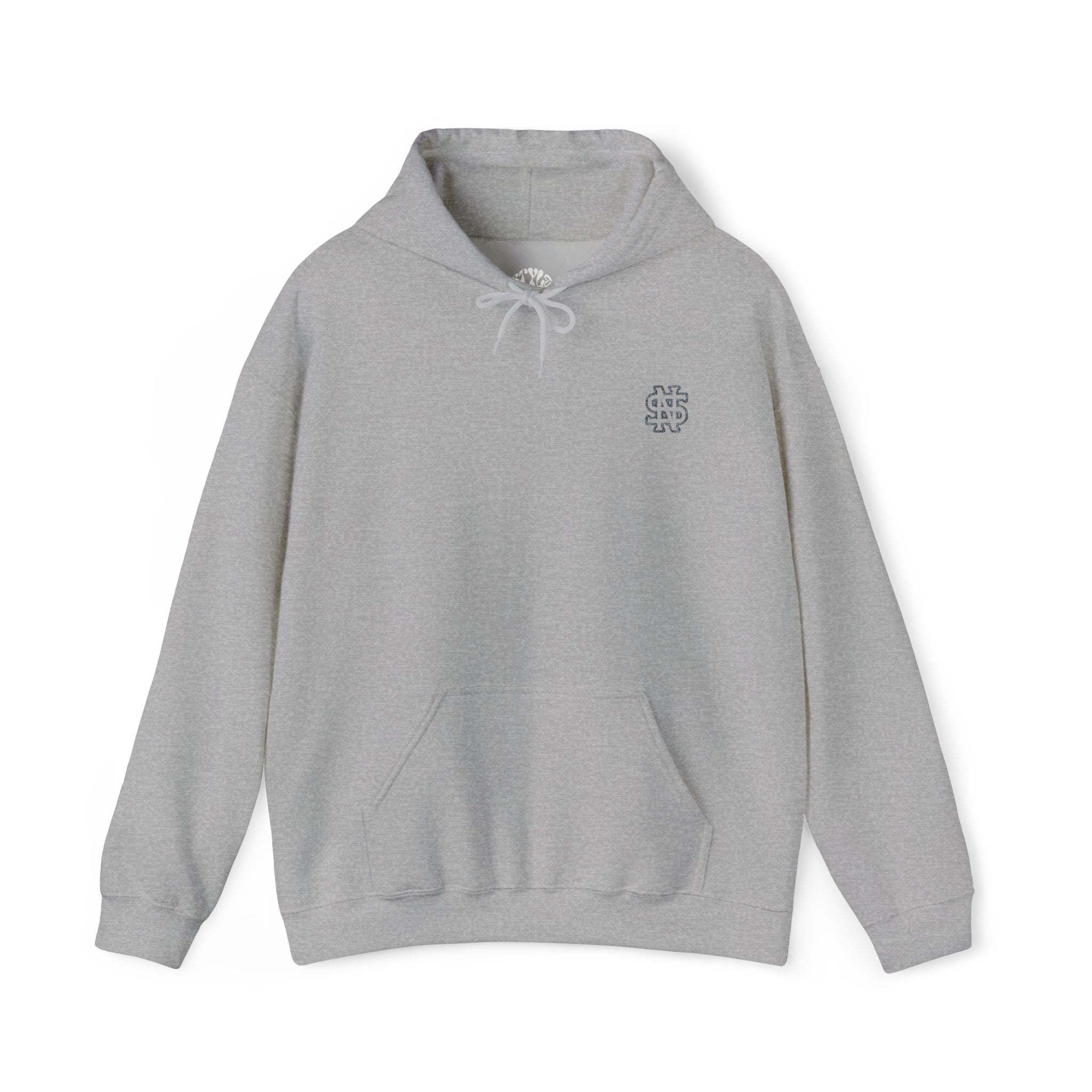 Sudadera oversize gris STYLE NARO — Monograma Chest